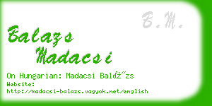 balazs madacsi business card